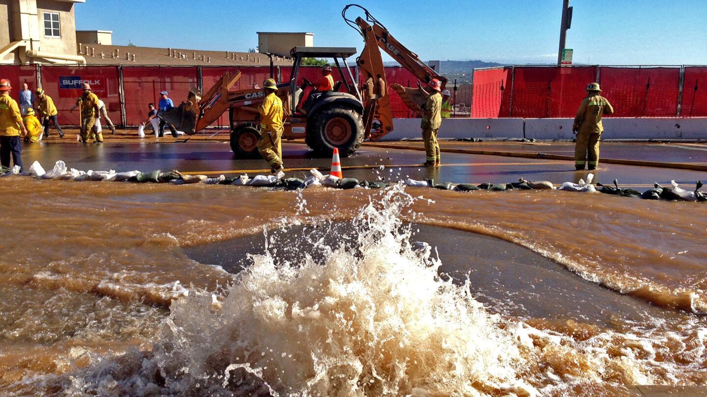 Water main break in West Hollywood