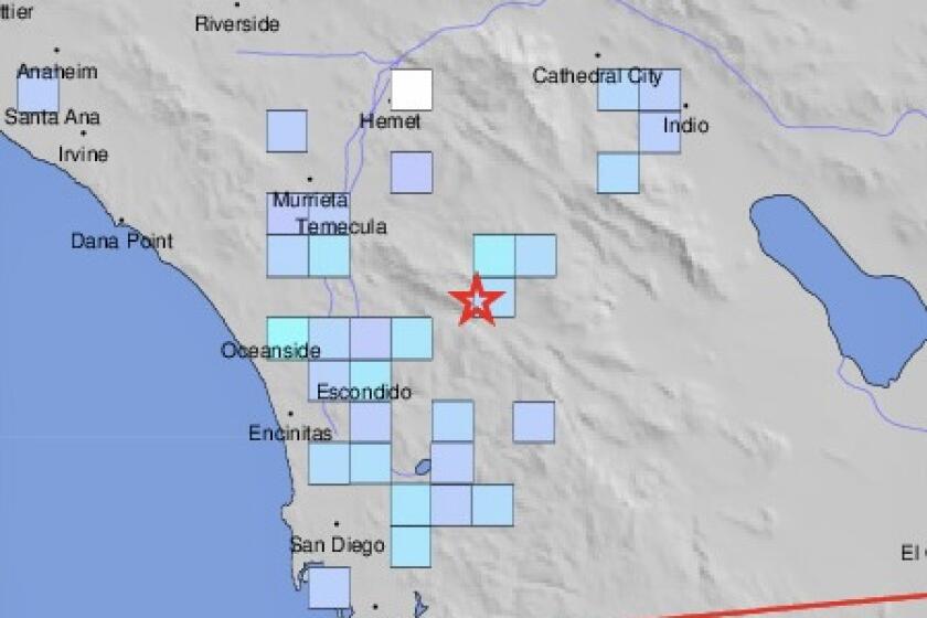 A 3.5 earthquake occurred Sunday near Lake Henshaw.