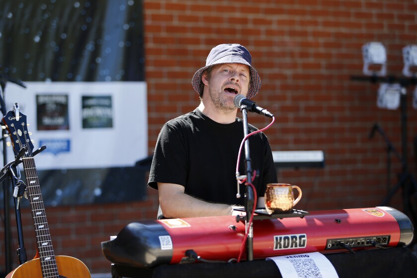 Benny Chadwick performs live during the Day of Music Fullerton festival.