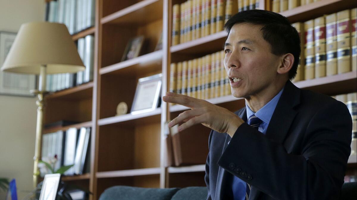 California Supreme Court Justice Goodwin Liu, shown in 2017, called for new rules to curb inaccurate eyewitness identification.