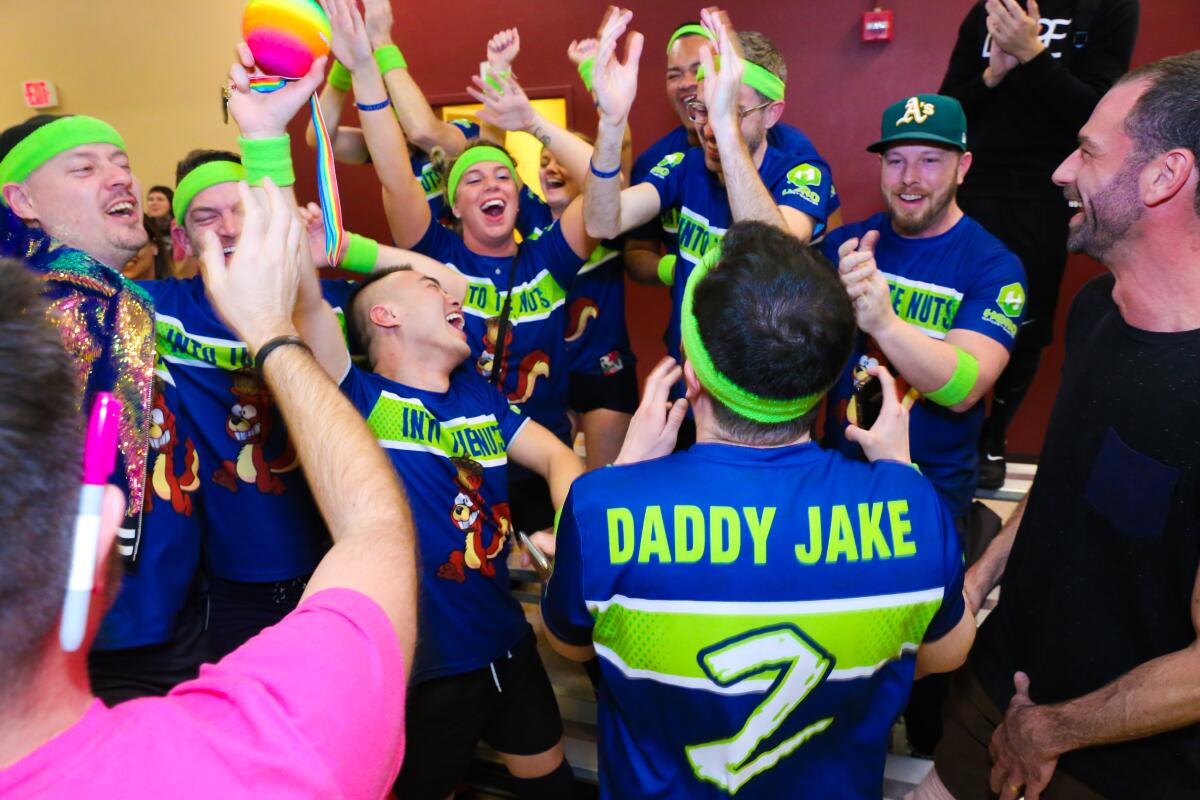 WeHo Dodgeball players celebrate.