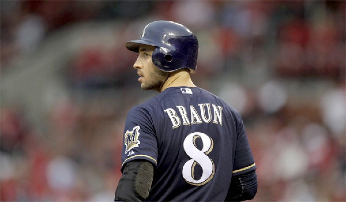 Milwaukee Brewers outfielder Ryan Braun was suspended by Major League Baseball for the remainder of the season (65 games) for violating baseball's drug program.