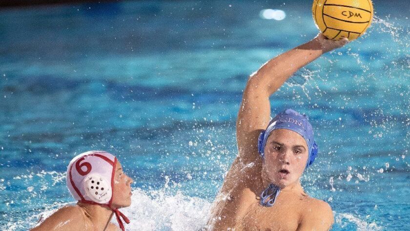 Corona del Mar's Tanner Pulice, seen Aug. 30, scored four goals in a win for the Sea Kings on Saturday.