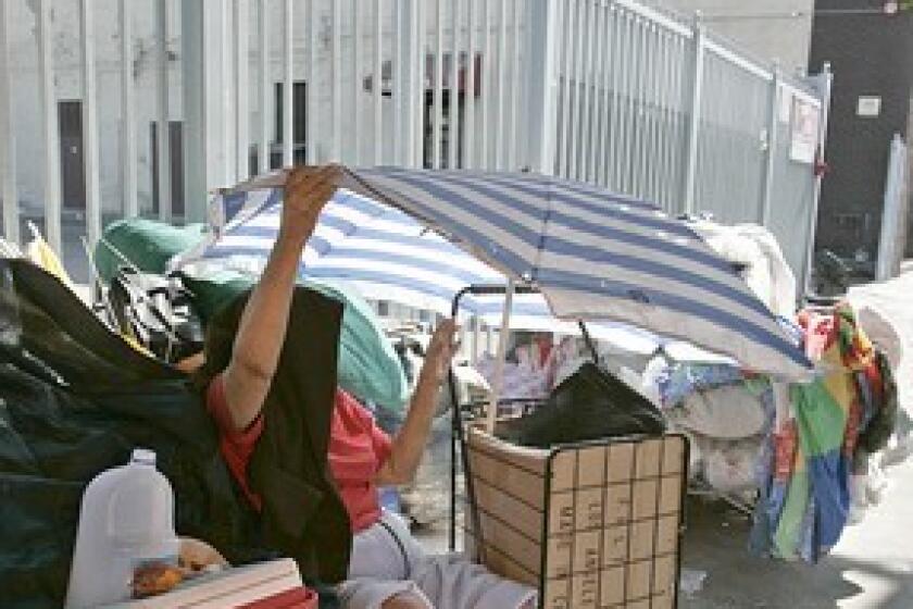 SKID ROW: San Pedro Street merchants say the homeless situation has deteriorated badly in recent months.