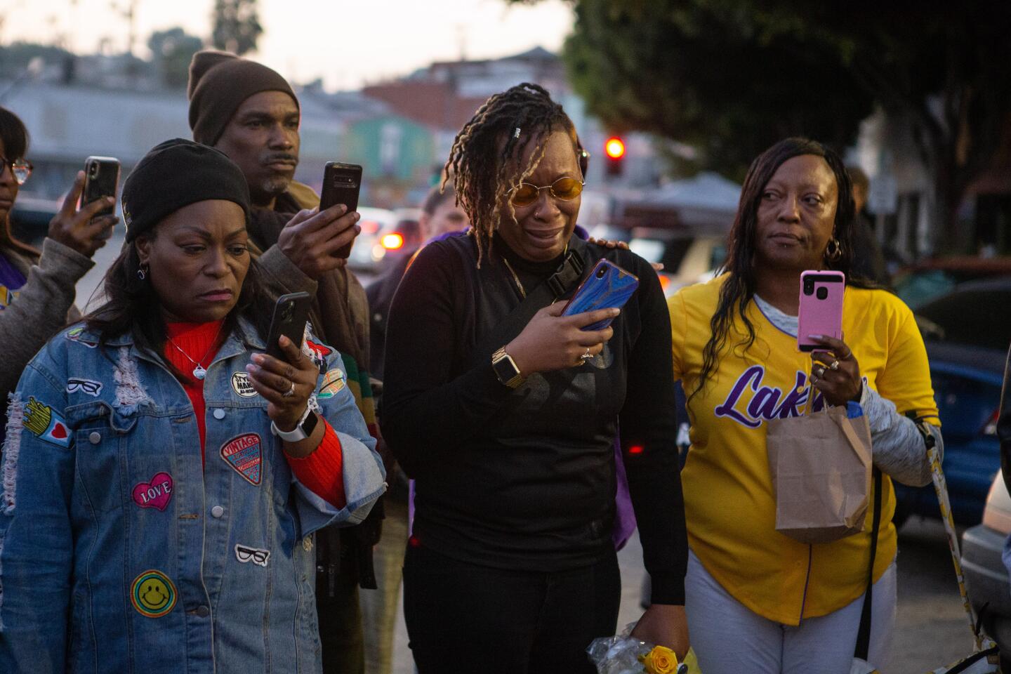 Vigil for Kobe Bryant in Leimert Park