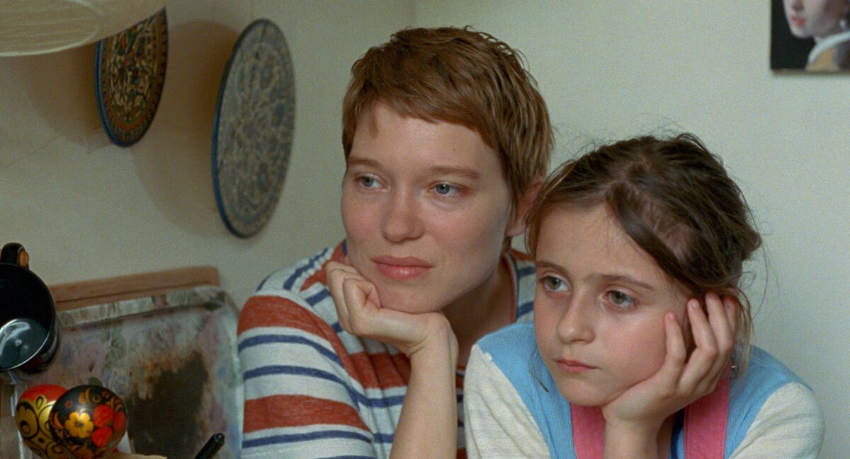 Léa Seydoux and Camille Leban Martins in "One Fine Morning."