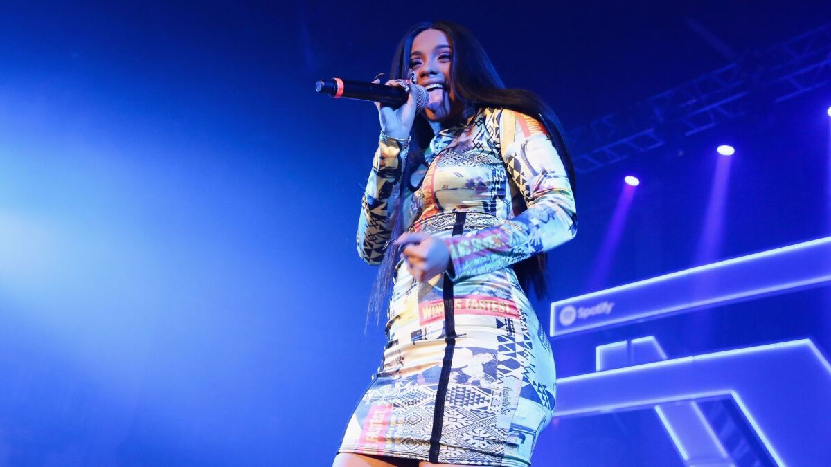 The ascent of Cardi B, seen performing last month in Chicago, was a musical event to be thankful for in 2017.