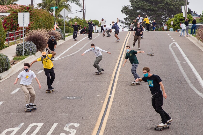 Skateboarders Hit The Streets To Protest Police Violence Los Angeles Times