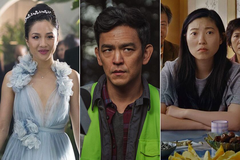 Constance Wu in "Crazy Rich Asians," John Cho in "Searching" and Awkwafina in "The Farewell."