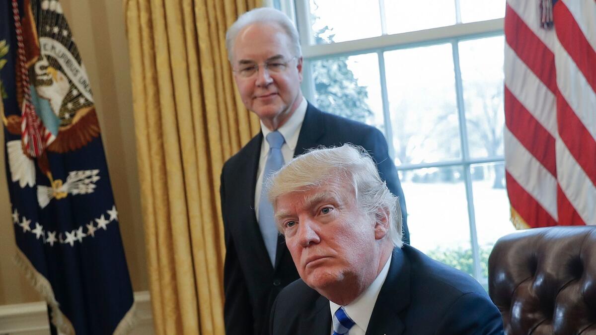 President Trump with Health and Human Services Secretary Tom Price: Can you trust what they say?