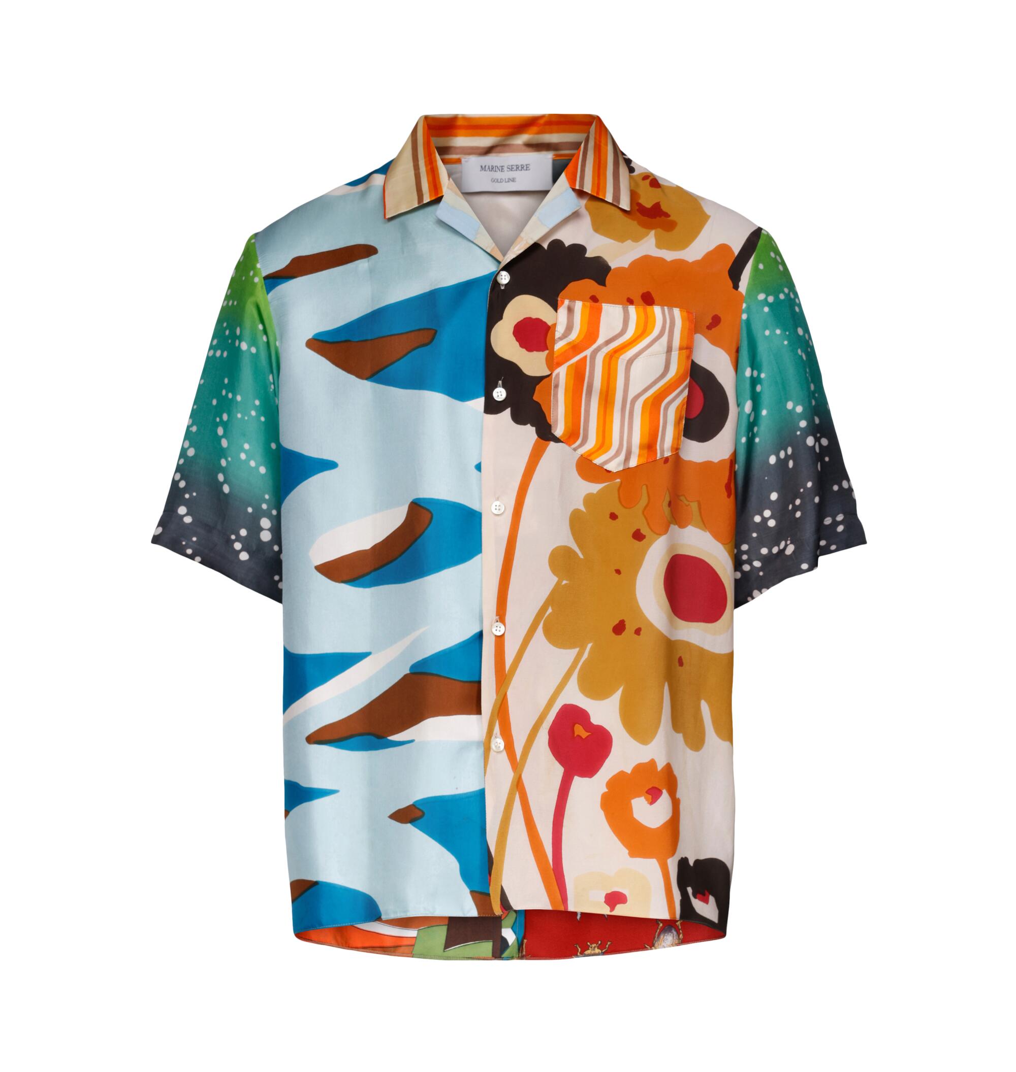 multicolored Marine Serre bowling shirt 