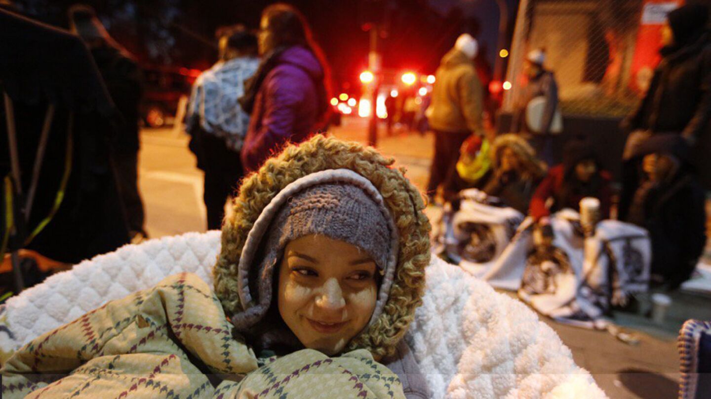 Bakersfield resident Shannen Winkle got her wish to sleep on the Rose Parade route.