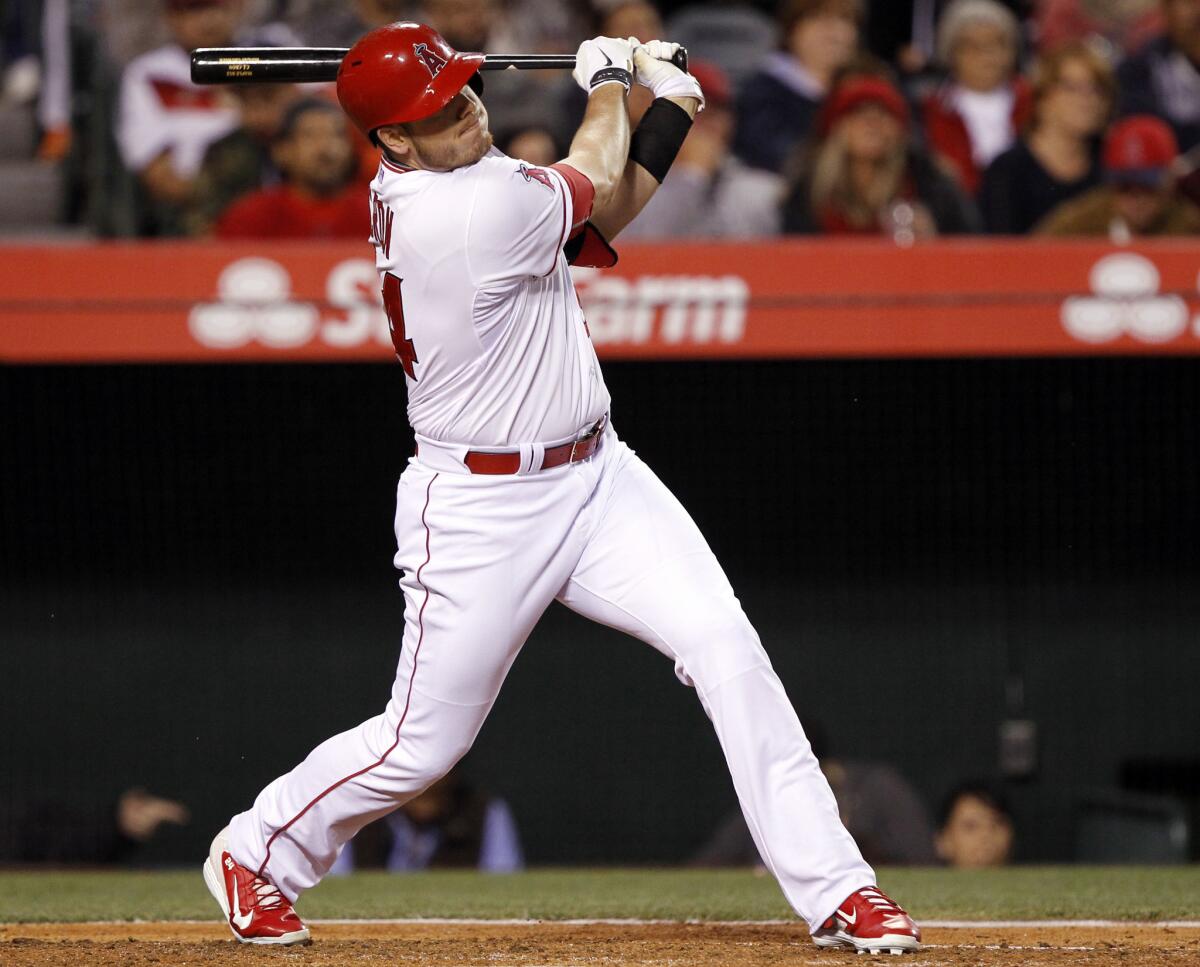 The Angels have recalled C.J. Cron from triple-A Salt Lake.