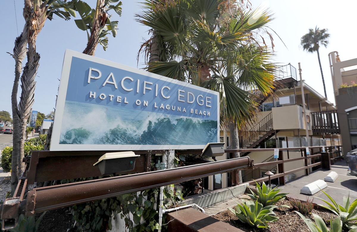 The main body of the Pacific Edge Hotel.