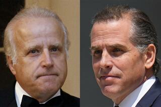 FILE - This combo image shows James Biden, President Joe Biden's brother, Oct. 13, 2011, left, and Hunter Biden, President Joe Biden's son, July 26, 2023, right. House Republicans issued criminal referrals Wednesday against Joe Biden's son and brother, accusing the president's family members of making false statements to Congress as part of year-long impeachment inquiry. (AP Photo/File)