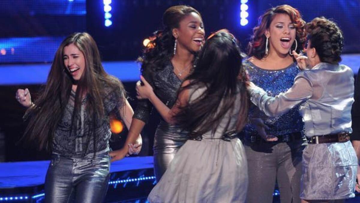 Fifth Harmony competed on the short-lived U.S. edition of "The X Factor" in 2012, placing third. (Ray Mickshaw / Fox)