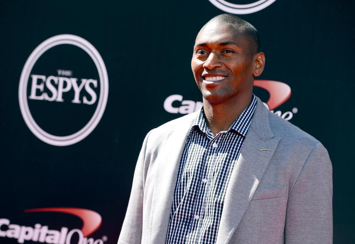 Metta World Peace attends the ESPYs at Los Angeles' Nokia Theatre on July 16.