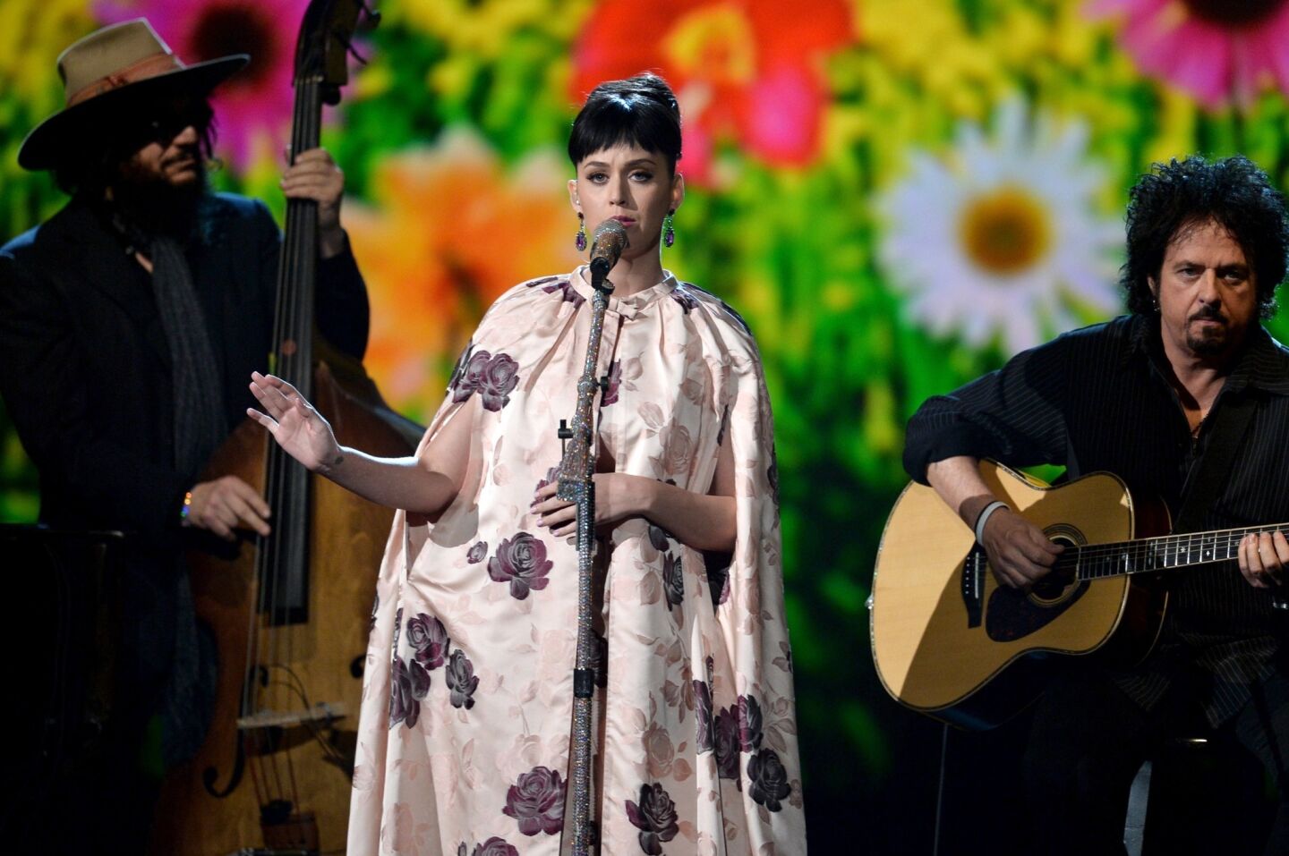Katy Perry performs during "The Night That Changed America: A Grammy Salute to the Beatles."