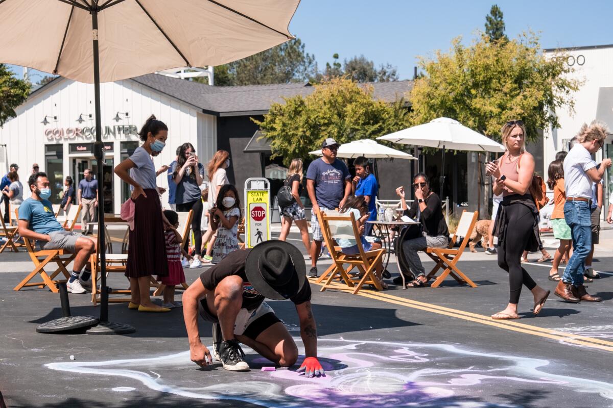The scene from last year's Art Block Party.