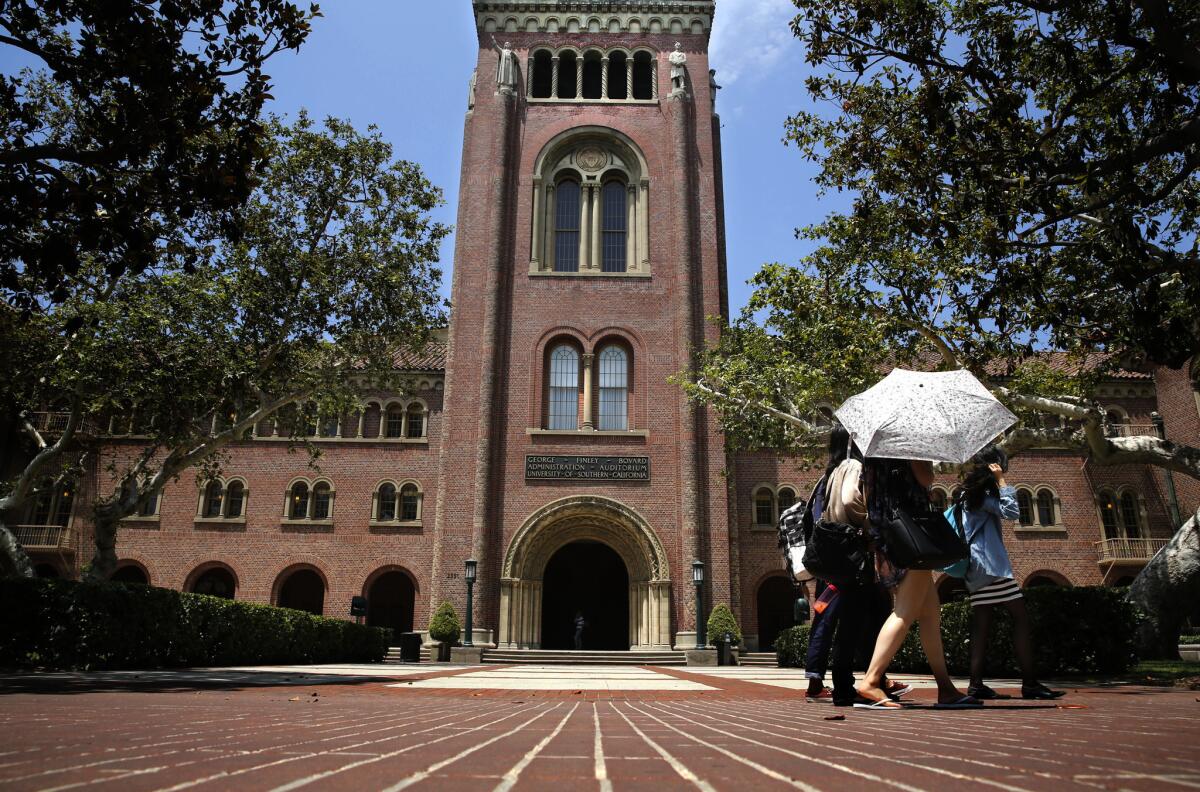 USC's Bovard auditorium. USC plans to shutter its masters of public writing program.