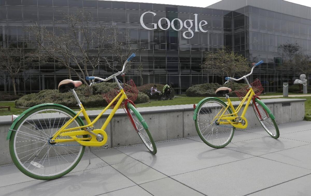 Google shares have gained 30% so far this year. Above, the tech giant's campus in Mountain View, Calif.