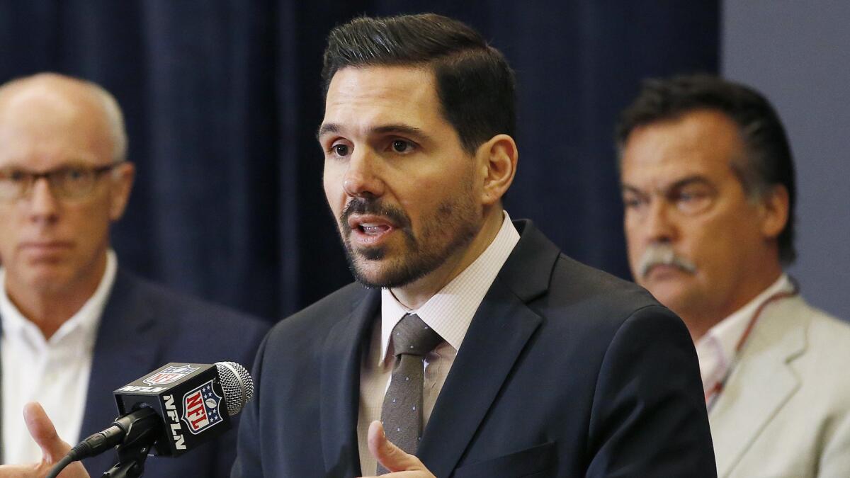 Dean Blandino, NFL vice president of officiating, answers questions during a news conference at the NFL annual meeting in Phoenix on March 23, 2015.