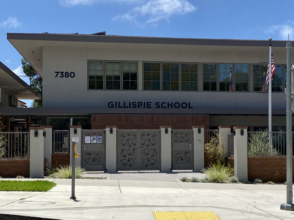 Gillispie School in La Jolla had planned to open for in-person instruction Sept. 1.
