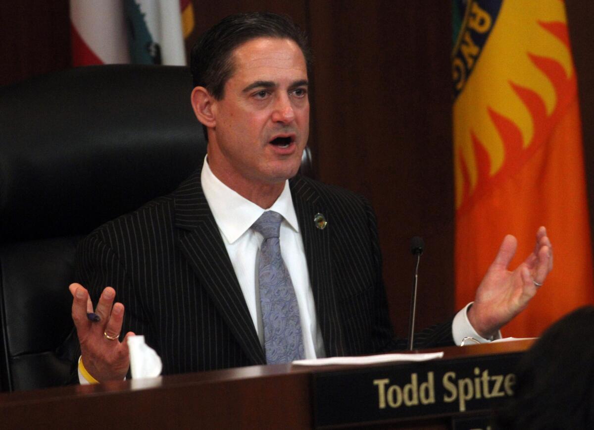 O.C. Supervisor Todd Spitzer, in a 2015 file photo, called Dist. Atty. Tony Rackauckas "paranoid" after the D.A. accused him of impersonating a prosecutor.