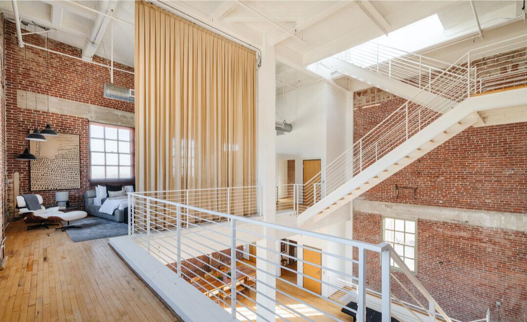 The staircases.