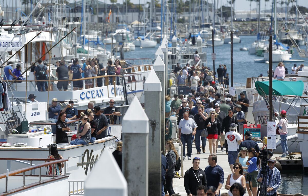 People attend the 2019 Day at the Docks in San Diego.