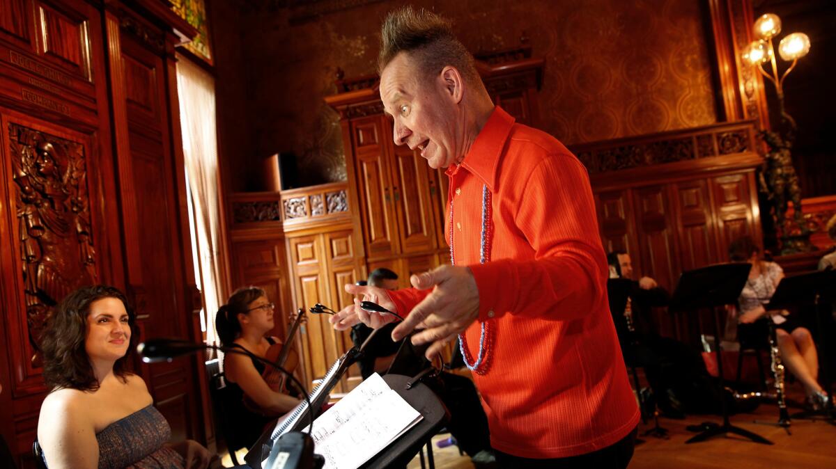 Peter Sellars rehearses Claude Vivier's opera "Kopernikus" in New York for a performance at the upcoming Ojai Music Festival, where he is this year's music director.