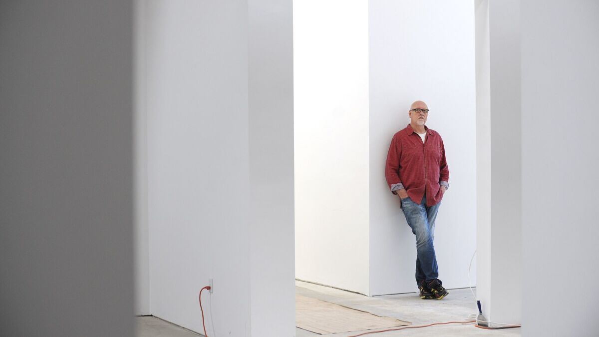 Clyde Beswick, co-founder of CB1 Gallery, at his Arts District gallery in 2015.