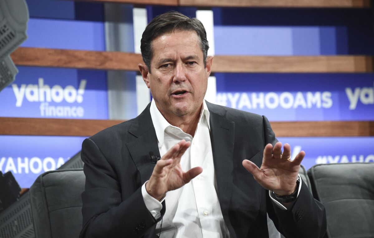 Barclays CEO Jes Staley participates in the Yahoo Finance All Markets Summit at Union West on Thursday, Oct. 10, 2019, in New York. The chief executive of Barclays bank has stepped down follow what that bank’s board described as a “disappointing″ report by the U.K.’s Financial Conduct authority into his past links with the late financier and sex offender Jeffrey Epstein. (Photo by Evan Agostini/Invision/AP)