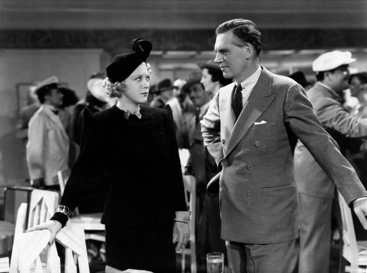 Ruth Chatterton and Walter Huston in a scene from the movie "Dodsworth," 1936.
