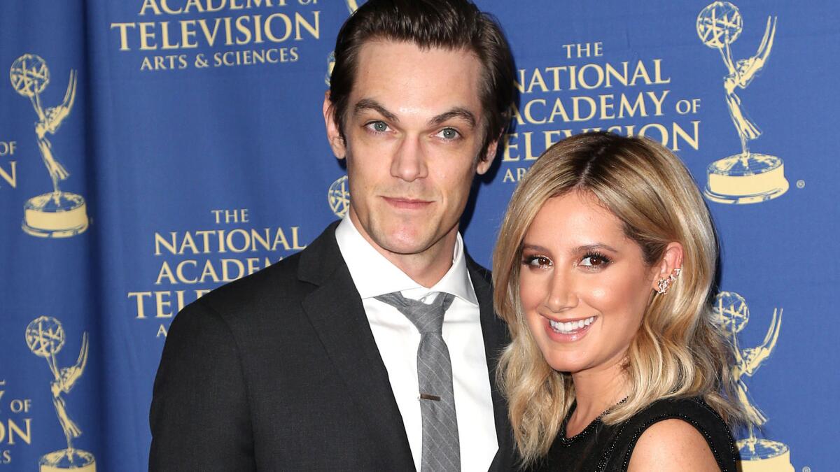 Musician Christopher French and actress Ashley Tisdale have tied the knot.