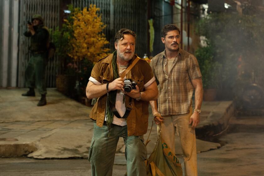 Russell Crowe and Zac Efron in "The Greatest Beer Run Ever."