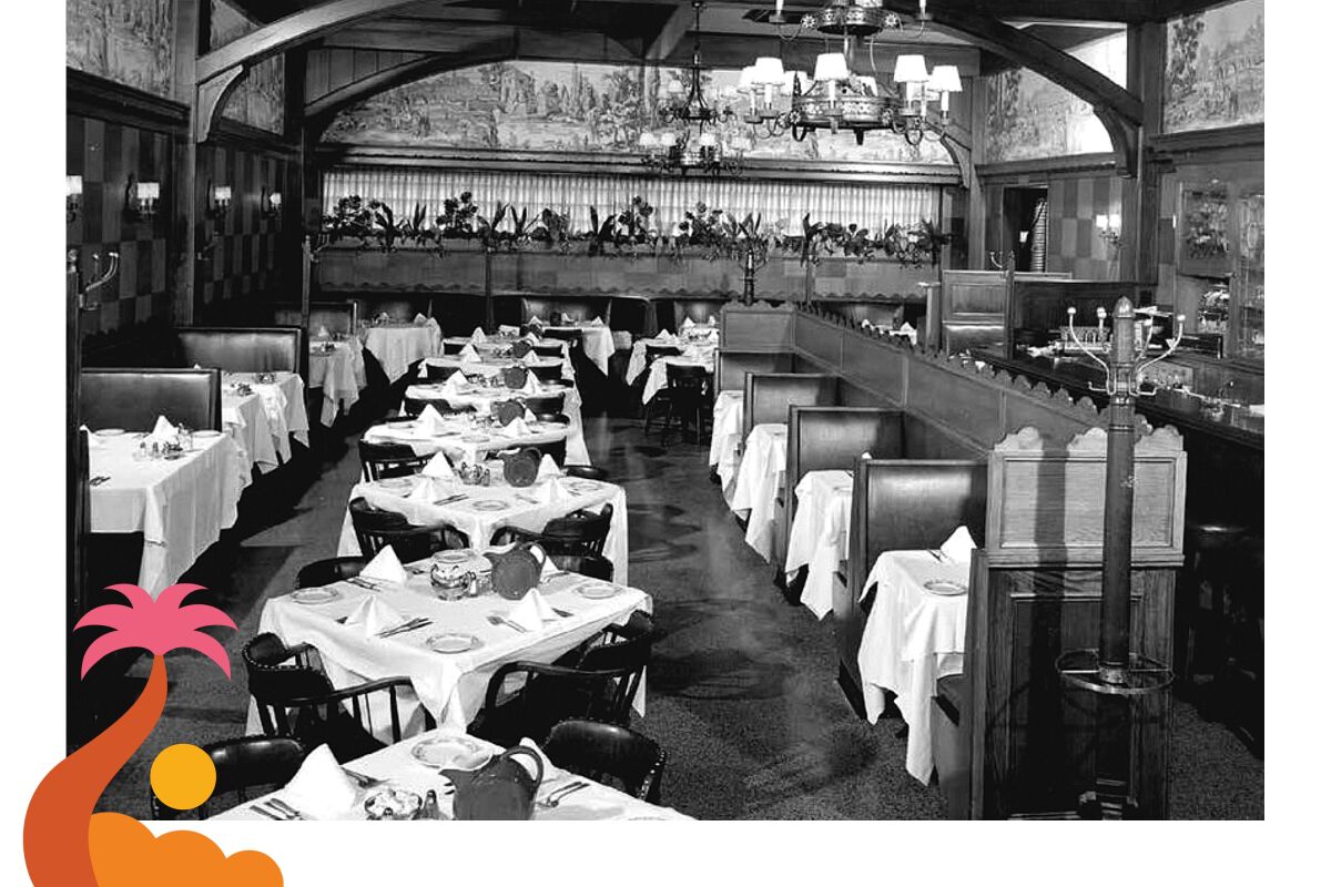 The New Room inside Musso & Frank Grill from 1955