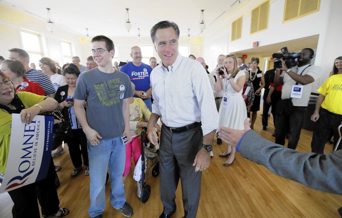 Former Republican presidential nominee Mitt Romney, here greeting supporters in Cedar Rapids, Iowa, in May, told a conference of donors in Park City, Utah, on Friday that he will not attempt a third presidential run in 2016.