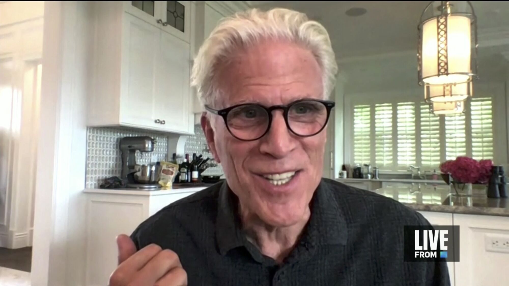 Ted Danson is interviewed for E! Entertainment's "E! Countdown to the Red Carpet" 
