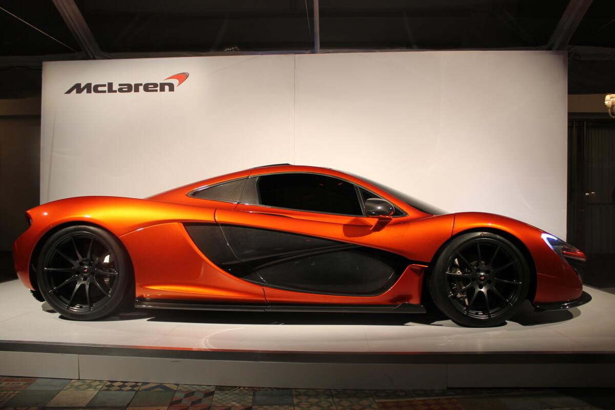 This McLaren P1 will go on sale in late 2013 for at least $1.2 million. It made its L.A. debut Thursday night, and full powertrain details will be revealed at the 2013 Geneva Motor Show in March.