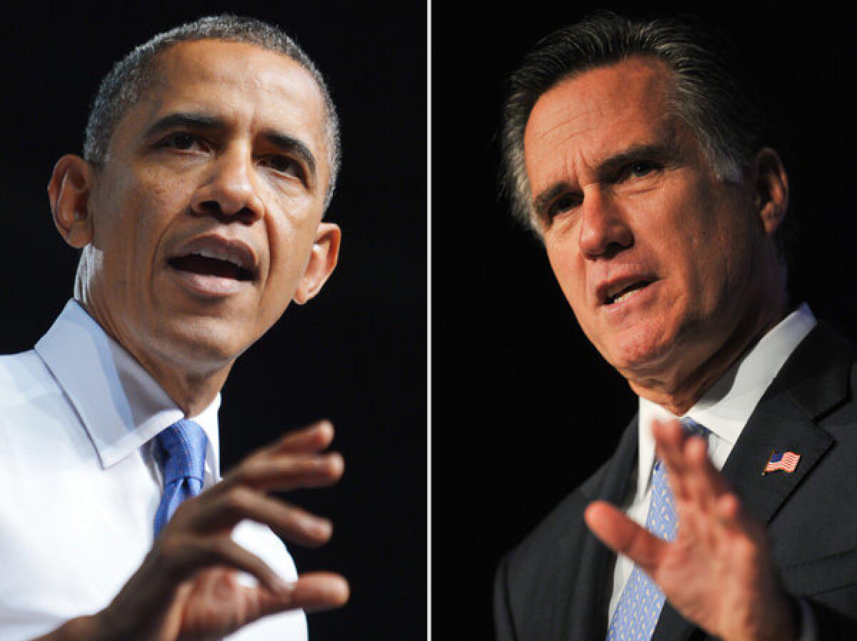 President Obama and Mitt Romney are racing across battleground states.