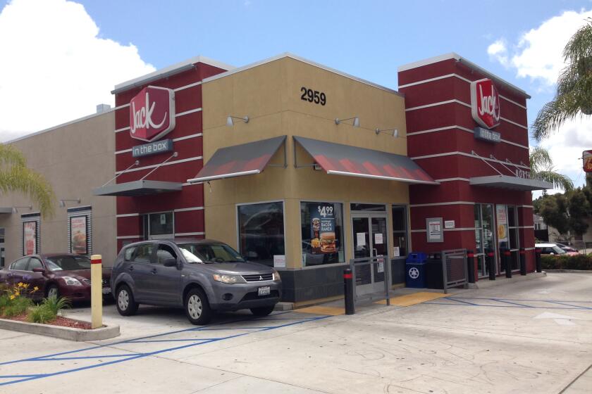 The rebuilt Jack in the Box restaurant in North Park includes a drive-in window in apparent violation of neighborhood regulations, neighbrohood critics say.