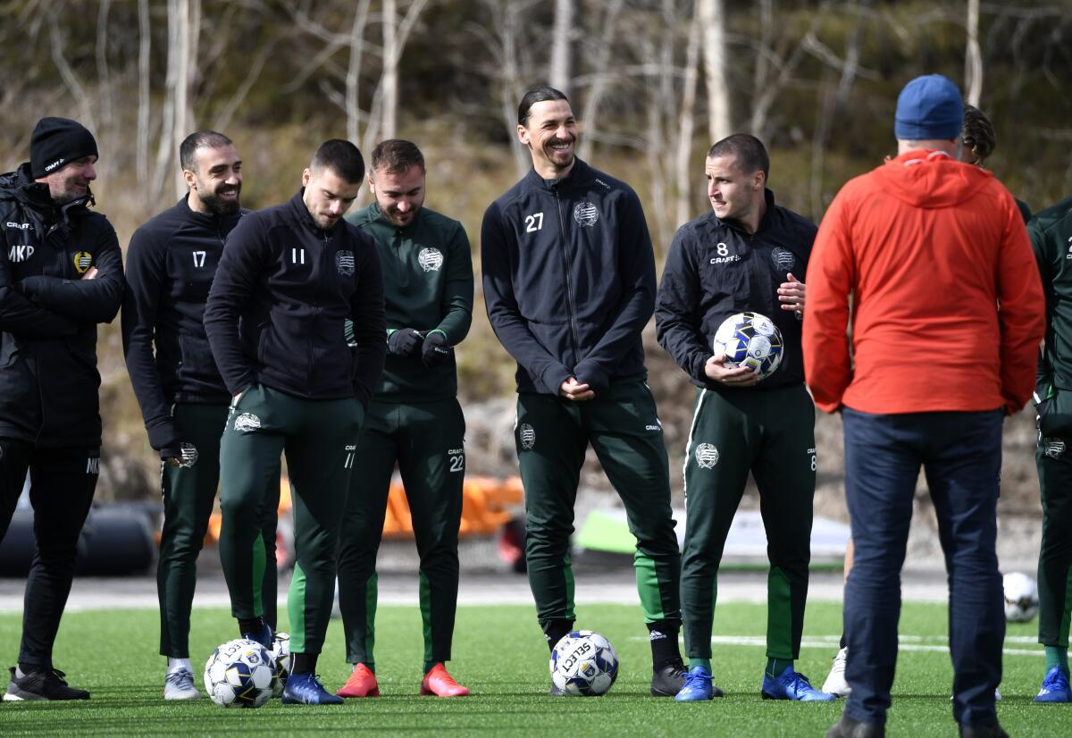 Ibra scores for his part-owned club Hammarby in friendly during