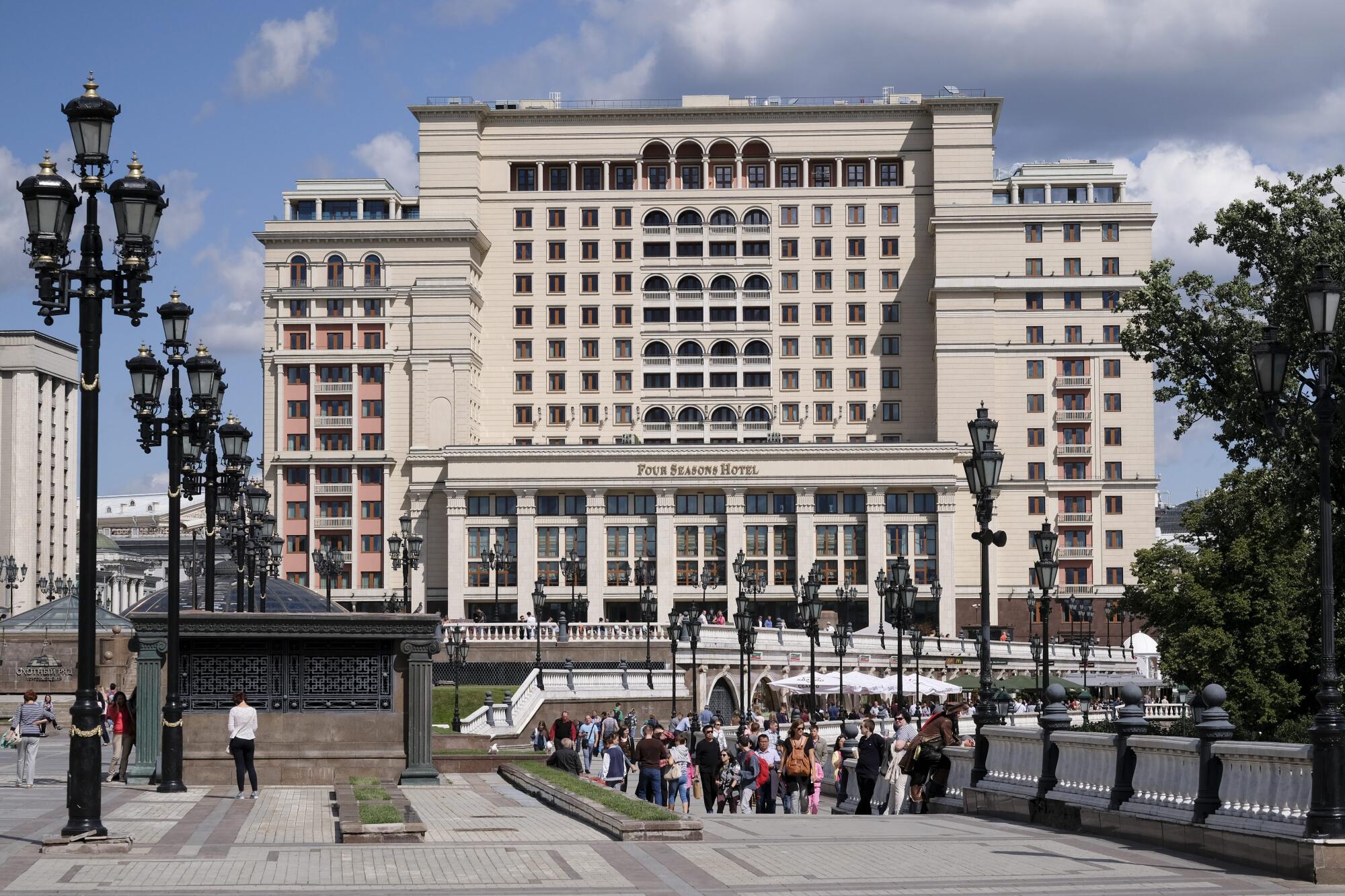 Exterior view of the Four Seasons Hotel in Moscow