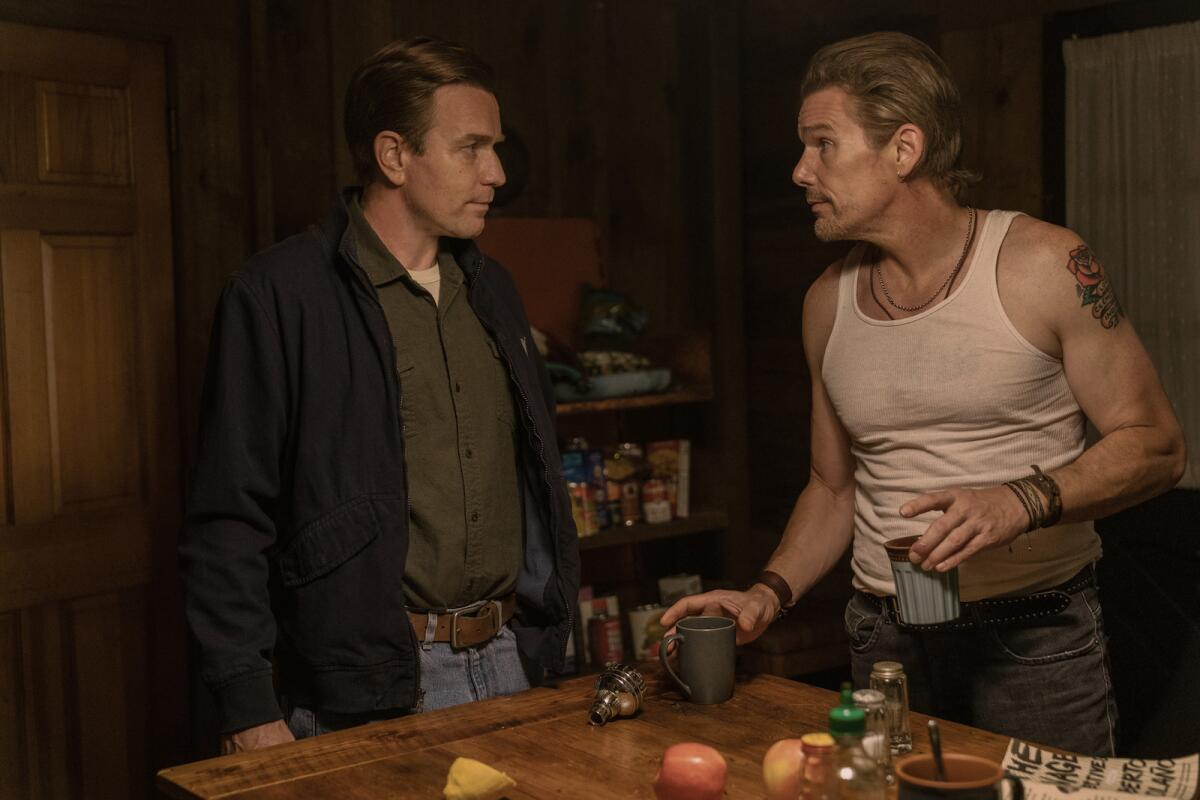 Ewan McGregor, left, and Ethan Hawke in the movie “Raymond & Ray.”