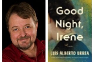 Author Luis Alberto Urrea and book cover for his novel, "Good Night, Irene."