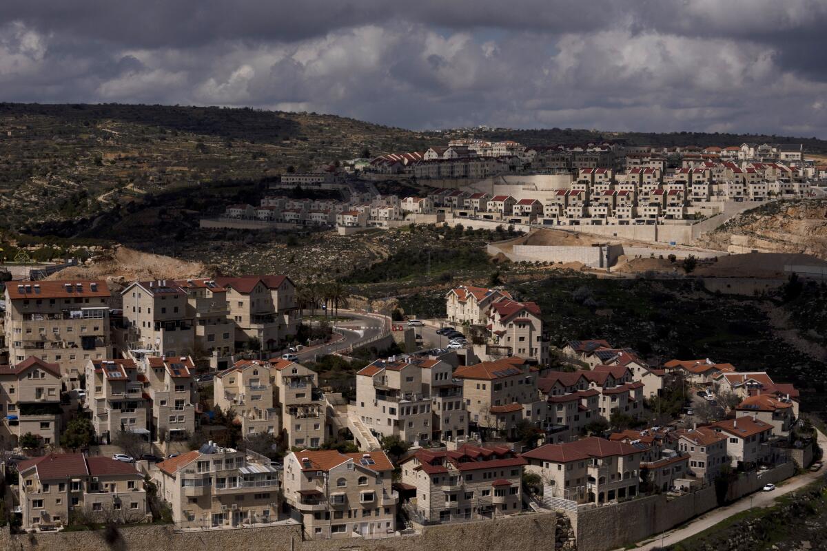A general view shows the West Bank Jewish settlement of Efrat.