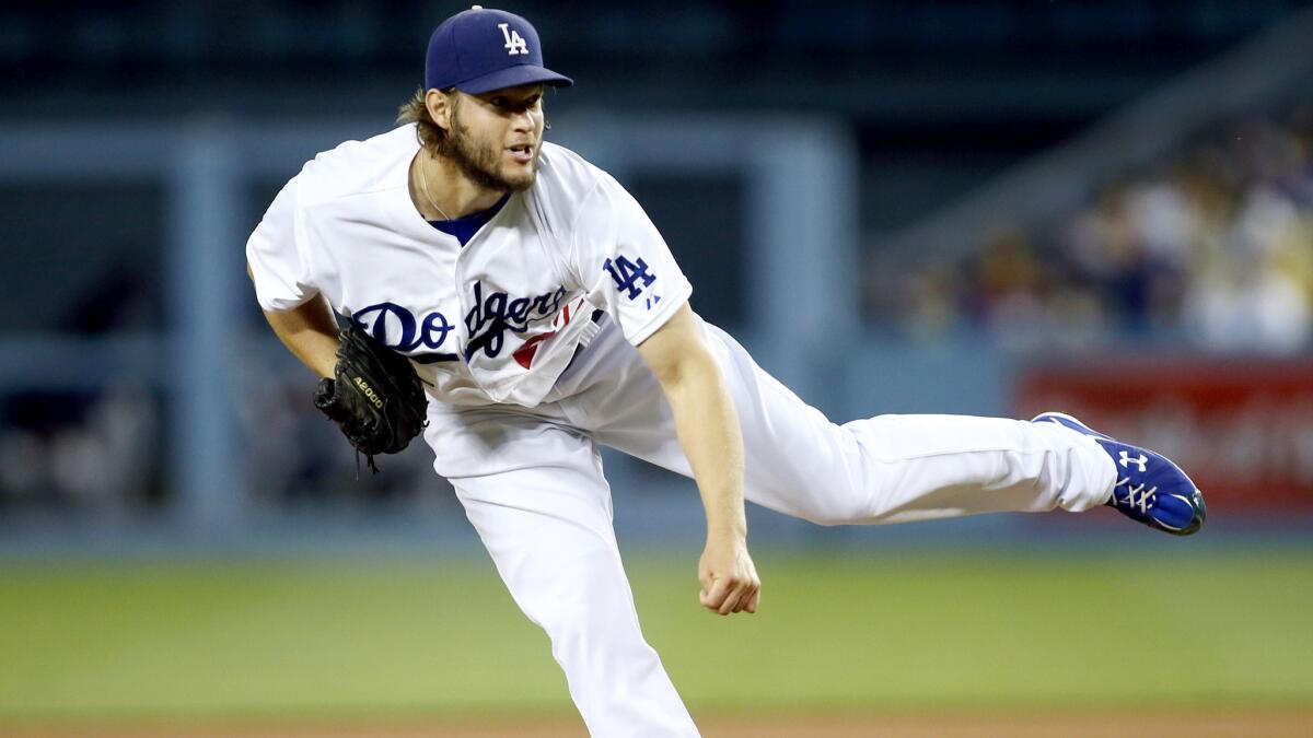 Dodgers starter Clayton Kershaw gave up a run in the first inning against Rockies on Monday night before shutting them out over the next six.