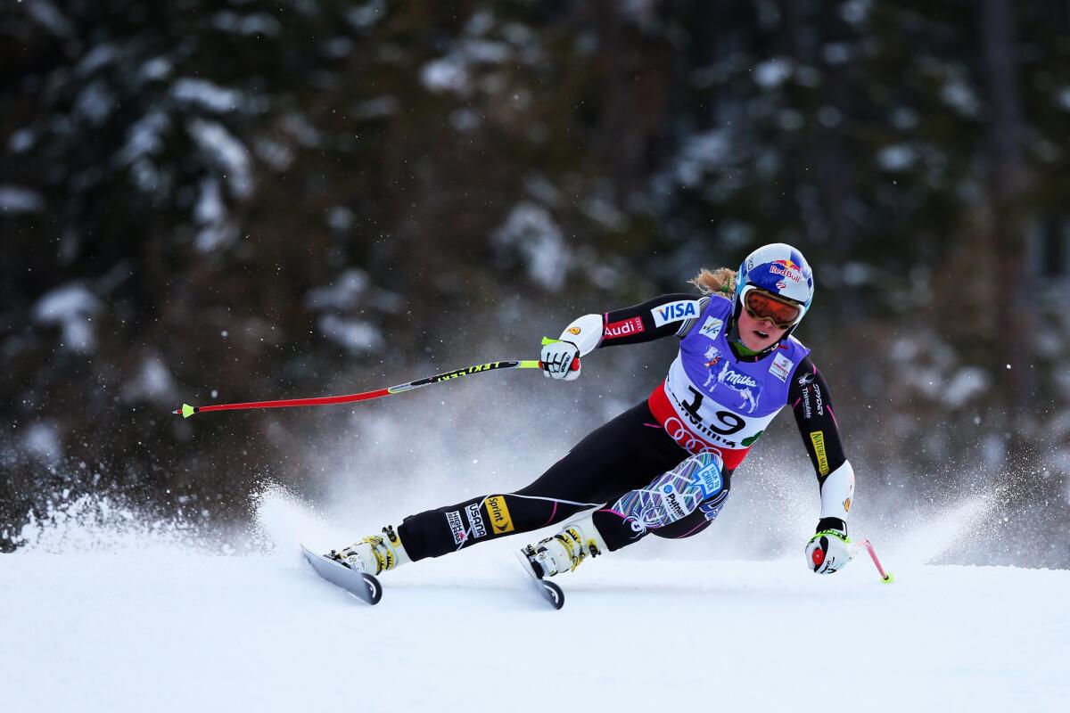 Lindsey Vonn during her ill-fated run in the super-giant slalom at the world championships this month in Schladming, Austria.
