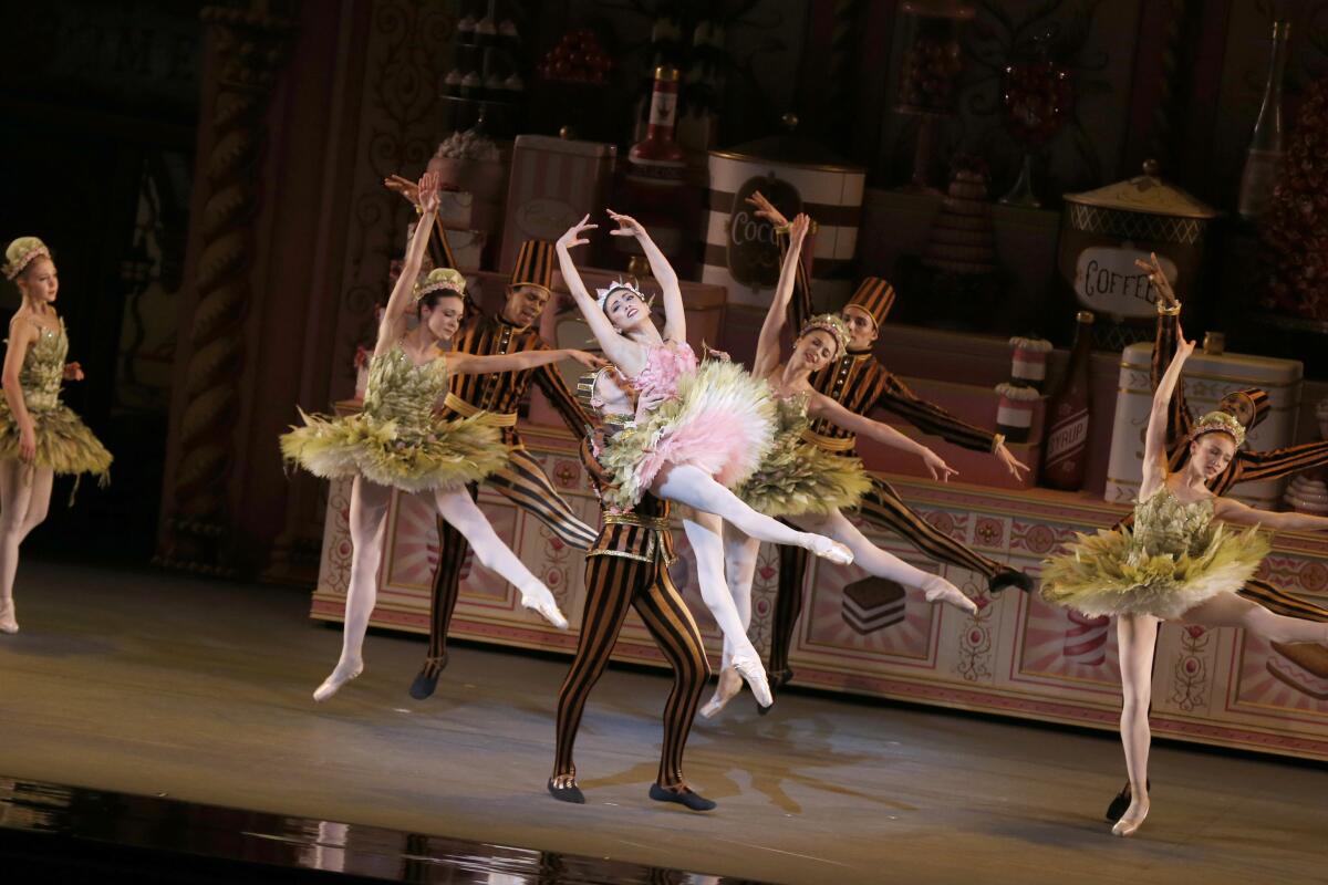 COSTA MESA, CALIF. -- WEDNESDAY, MARCH 15, 2017: Stella Abrera is Princess Tea Flower as American Ballet Theatre presents "Whipped Cream," the world premiere of new choreography by Alexei Ratmansky with sets and costumes by popular surrealist painter Mark Ryden at the Segerstrom Center for the Arts in Costa Mesa Wednesday, March 15, 2017.